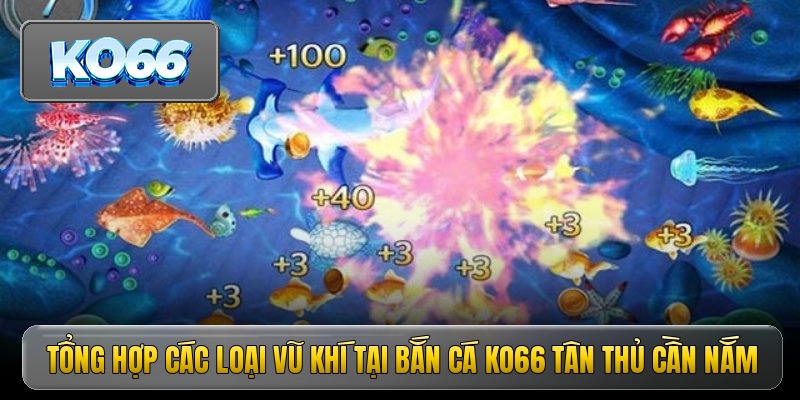 Tổng hợp các loại vũ khí tại bắn cá KO66 tân thủ cần nắm